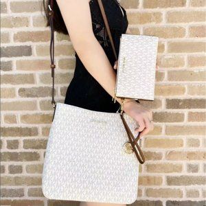 Michael Kors Manhattan Medium Leather Satchel